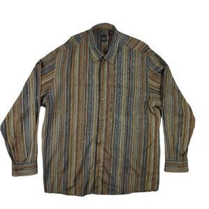 Haupt of Germany Long Sleeve. Multi-Color Striped Mens XL Shirt